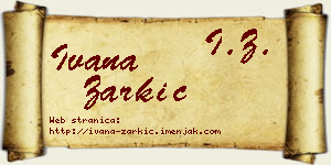 Ivana Žarkić vizit kartica